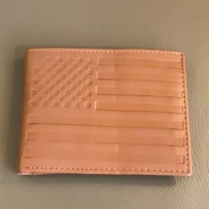 Buckle Flag Leather Wallet